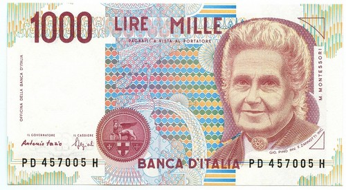 1000 lire maria montessori - 1000,