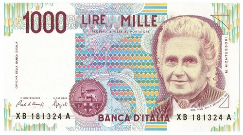 1000 lire maria montessori - maria,