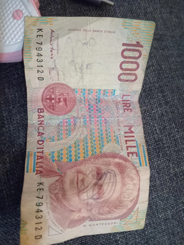 Banconota 1000 lire montessori - 1000,