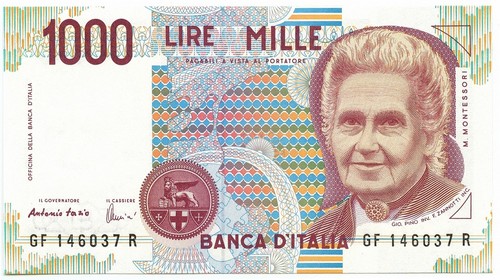 1000 lire maria montessori - 1000,