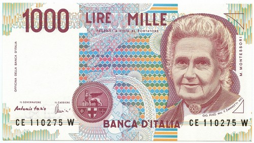 1000 lire maria montessori - 1000,