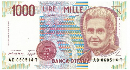 1000 lire maria montessori - 1000,