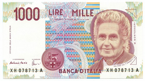 1000 lire maria montessori - lire,