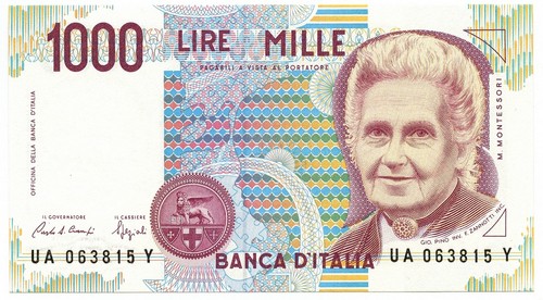 1000 lire maria montessori - 1000,