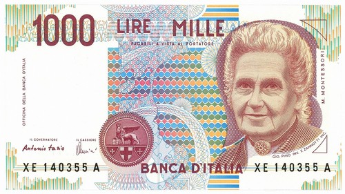 1000 lire maria montessori - 1000,