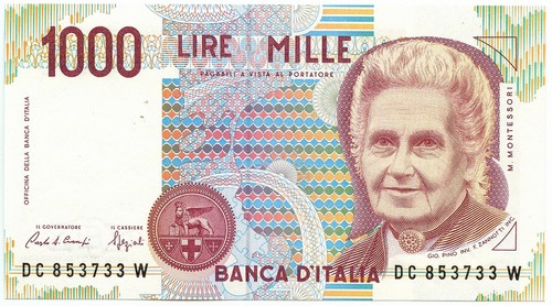 1000 lire maria montessori - 1000,