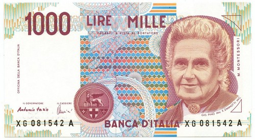 1000 lire maria - maria, montessori