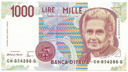 1000 lire maria montessori - 1000,