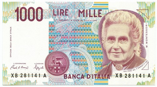 1000 lire maria montessori - 1000,