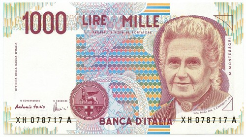 1000 lire maria - maria, montessori