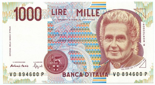 1000 lire maria montessori - 1000,