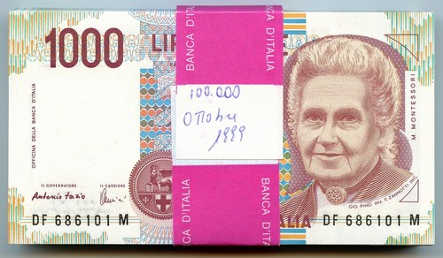 1000 lire mazzetta completa - mazzetta,