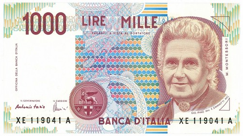1000 lire maria montessori - 1000,