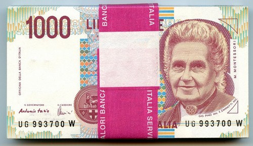 1000 lire mazzetta completa - mazzetta,