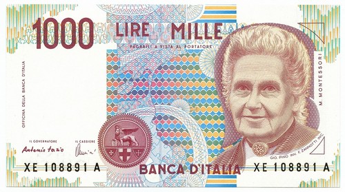 1000 lire maria montessori - 1000,