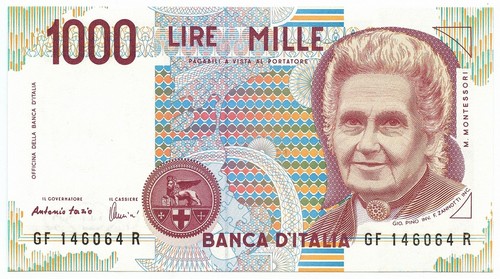 1000 lire maria montessori - 1000,