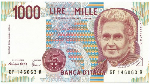 1000 lire maria montessori - maria,