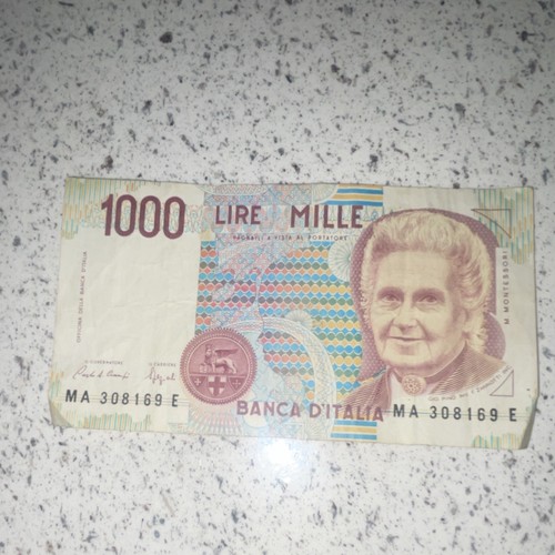 Italy 1000 lire banknote 1986 - banknote,