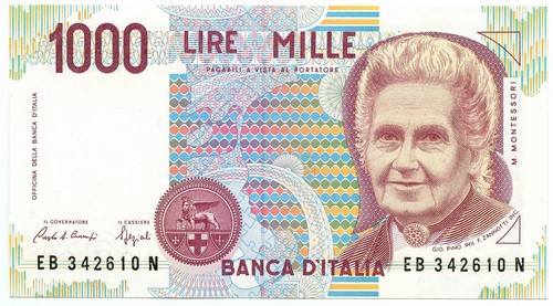 1000 lire maria montessori - 1000,
