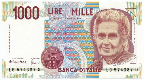 1000 lire maria montessori - 1000,
