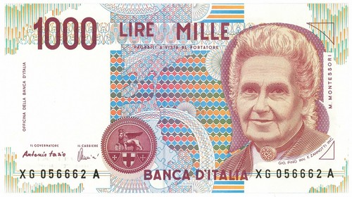 1000 lire maria montessori - maria,