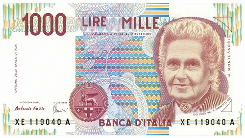 1000 lire maria montessori - 1000,