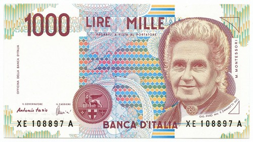 1000 lire maria montessori - 1000,