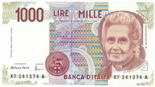 1000 lire maria montessori - maria,